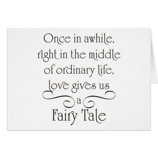 UNSER FAIRY-TALE-LEBEN BEGINNT NUR (Vorderseite (Horizontal))