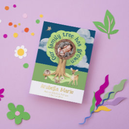 Unser Familienbaum hat die Geburtsankündigung von  Folieneinladung