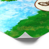 Unser Familienbaum zwei Kinder Poster (Ecke)