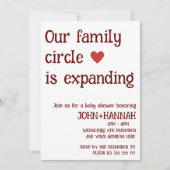 Unser Familienkreis erweitert die Co-ed Baby Dusch Einladung (Vorderseite)