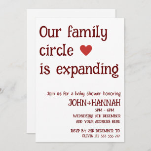 Unser Familienkreis erweitert die Co-ed Baby Dusch Einladung