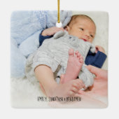 Unser Familienname 5 Foto Keramikornament (Rückseite)