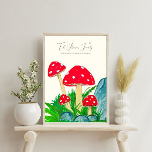 Unser Familienstammbaum – Personalisierter Pilz Poster