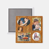 Unser Family Foto Album Collage Magnet (Vorderseite/Rückseite)