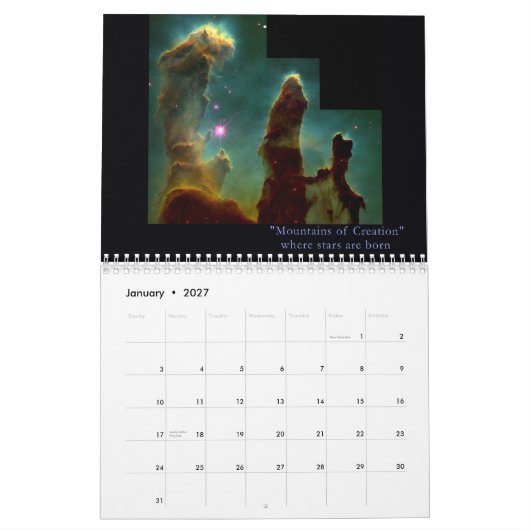 Unser fantastisches Universum 12 Monat Kalender (Jan 2027)