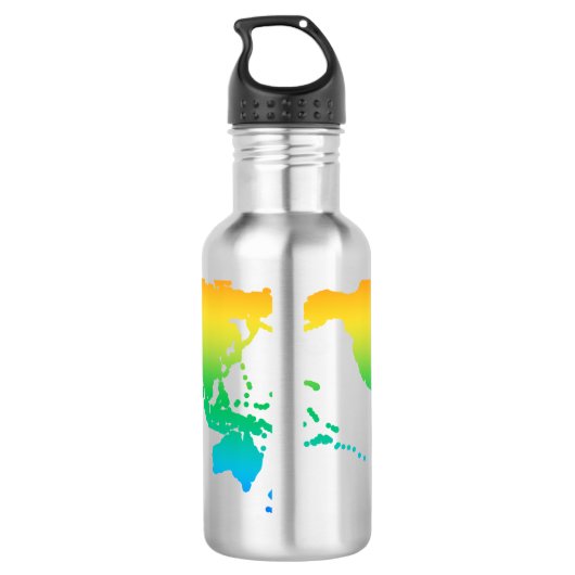 Unser farbenfroher Planet Edelstahlflasche (Rückseite)