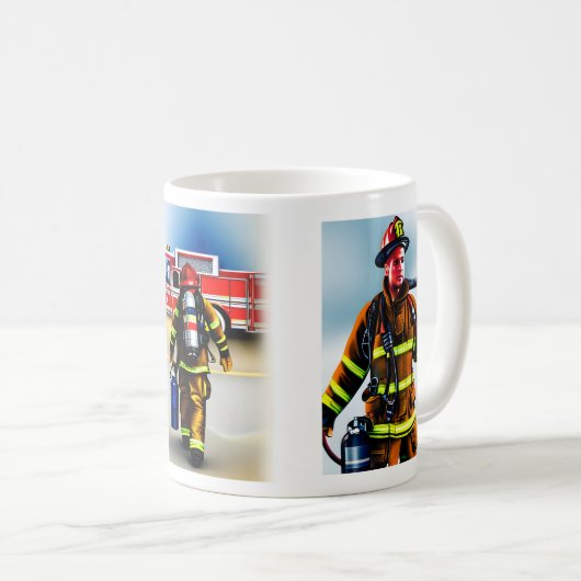 Unser Feuerwehrmann, unser Held Kaffeetasse (VorderseiteRechts)