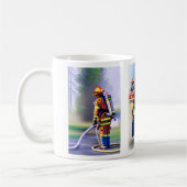 Unser Feuerwehrmann, unser Held Kaffeetasse (Links)