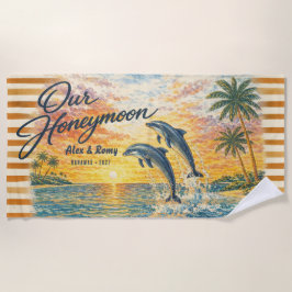 Unser Flitterwochen-Delfine individuell vintage St Strandtuch