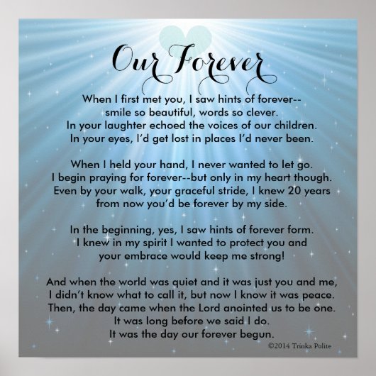 Unser Forever ©2014 by Trinka Polite (Plakat) Poster (Vorne)