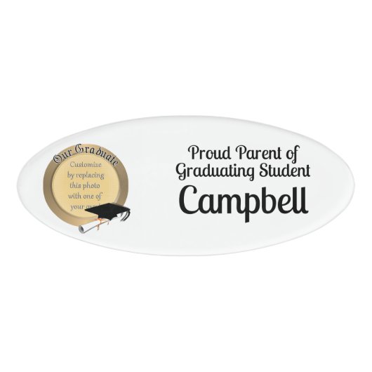 'Unser Foto Abschluss Namenschild (Vorderseite)