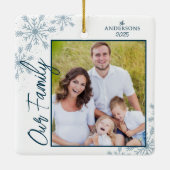Unser Foto für Familienhandschriften Weihnachten Keramikornament (Rückseite)