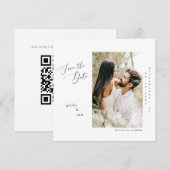 Unser Foto White Square Wedding rettet das Datum Einladung (Vorne/Hinten)