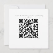 Unser Foto White Square Wedding rettet das Datum Einladung (Rückseite)