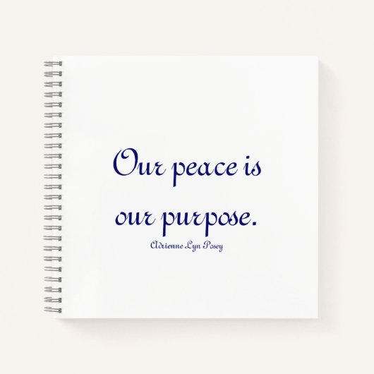 Unser Frieden ist unser Zielobjekt Notizblock (Vorderseite)