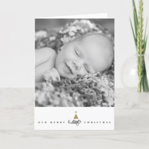 Unser fröhliches kleines Niedliches Baby 1. Weihna Feiertagskarte