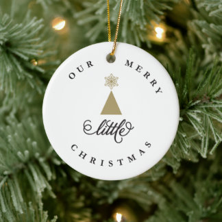 Unser fröhliches kleines Niedliches Baby 1. Weihna Keramik Ornament
