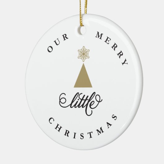 Unser fröhliches kleines Niedliches Baby 1. Weihna Keramik Ornament (Links)