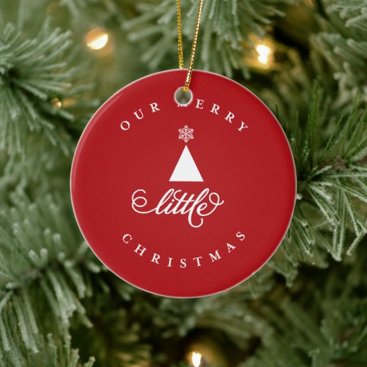 Unser fröhliches kleines Niedliches Baby 1. Weihna Keramikornament (Baum)