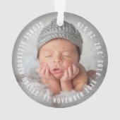 Unser fröhliches kleines Niedliches Baby 1. Weihna Ornament (Rückseite)