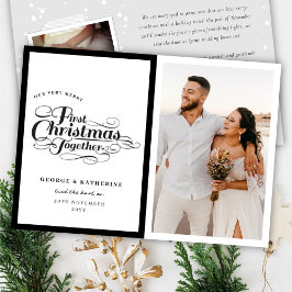 Unser fröhliches Weihnachts-Zusammen-Script-Foto Feiertagskarte