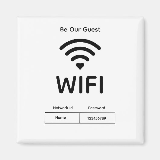 Unser Gäst-WLAN-Passwort Magnet (Vorne)