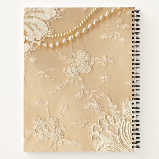 Unser Gästebuch für Hochzeiten und Perlen Notizblock (Rückseite)