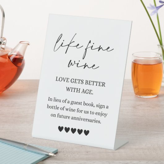 unser Gästebuch unterschreiben Sockelschild (In Situ)