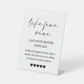 unser Gästebuch unterschreiben Sockelschild (Vorderseite)