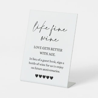 unser Gästebuch unterschreiben Sockelschild