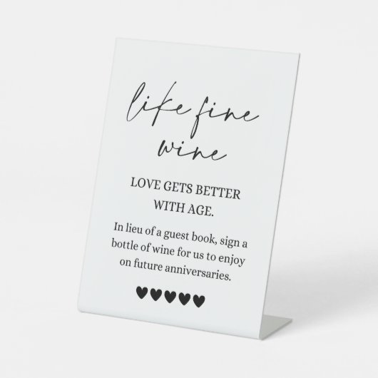 unser Gästebuch unterschreiben Sockelschild (Vorderseite)