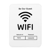 Unser Gästekennwort Flexibles Foto Magnet (Vertikal)