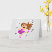 UNSER "GEGENSEITIGER GEBURTSTAG"=GLÜCKLICHER TANZ  KARTE (Gelbe Blume)