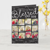 Unser gesegnetes Weihnachtsfoto-Collage Karte (Gelbe Blume)