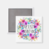 Unser Glaube kann Berge bewegen Magnet (Vorderseite/Rückseite)