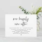 Unser Glück nach der Hochzeitsfeier Einladung (Stehend Vorderseite)