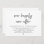 Unser Glück nach der Hochzeitsfeier Einladung (Vorne/Hinten)