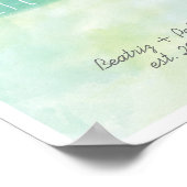 Unser Glück nach Personalisierten Paar Emerald Poster (Ecke)