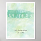 Unser Glück nach Personalisierten Paar Emerald Poster (Vorne)
