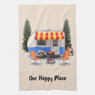 Unser glücklicher Ort Camper Anhänger Geschirrtuch