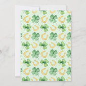 Unser Glücksbringer-St.-Patrick-Baby-Shower Einladung (Rückseite)