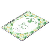 Unser Glücksbringer St. Patrick Baby Shower Gästeb Notizblock (Linke Seite)