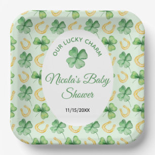 Unser Glücksbringer-St.-Patrick-Baby-Shower Pappteller