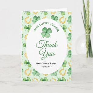 Unser Glücksbringer St. Patrick's Babyshower Dankeskarte