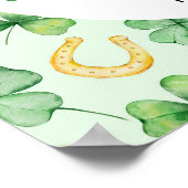 Unser Glücksbringer St. Patrick's Babyshower-Willk Poster (Ecke)