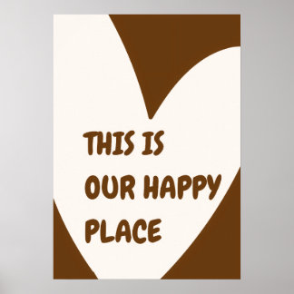 Unser Glücksort Poster – Gemütliche Wohnwandkunst