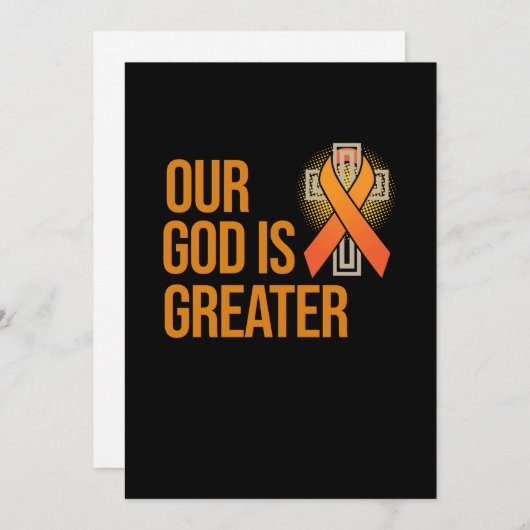 Unser Gott ist ein größeres Leukämiebewusstsein Einladung (Vorne/Hinten)