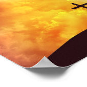 Unser Gott regiert Premium Leinwand Gloss Poster (Ecke)