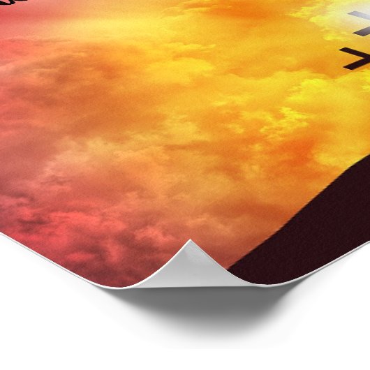 Unser Gott regiert Premium Leinwand Gloss Poster (Ecke)