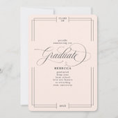 Unser Graduate Classic Script Soft Pink Abschluss Ankündigung (Vorderseite)